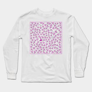 Pink Christmas trees with Santa Claus Long Sleeve T-Shirt